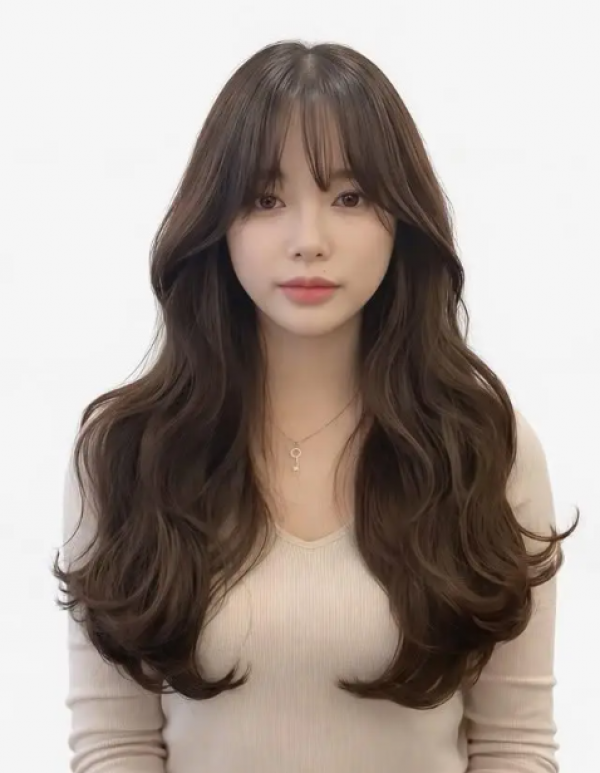 Tóc dài gợn sóng kiểu Hàn Quốc: lựa chọn tạo phong cách cho nhiều độ tuổi