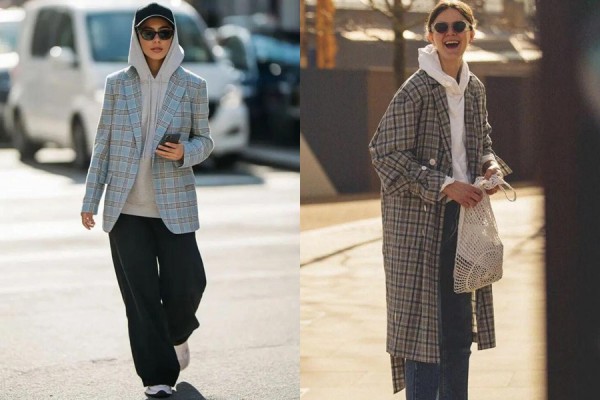 Áo hoodie và áo khoác dài là công thức được ưa chuộng nhất mùa lạnh