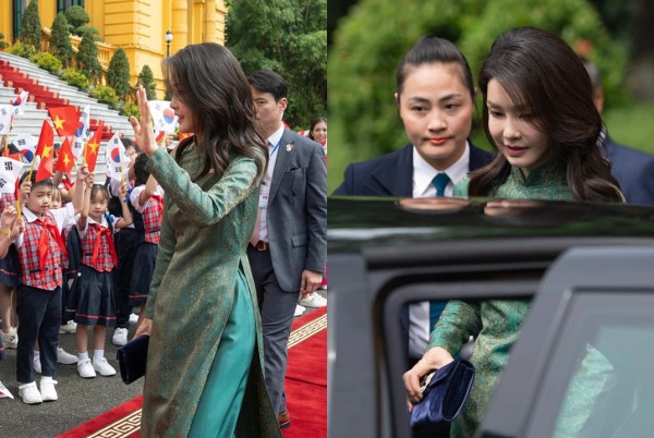 Đệ nhất phu nhân Hàn Quốc mặc áo dài ghé thăm Việt Nam