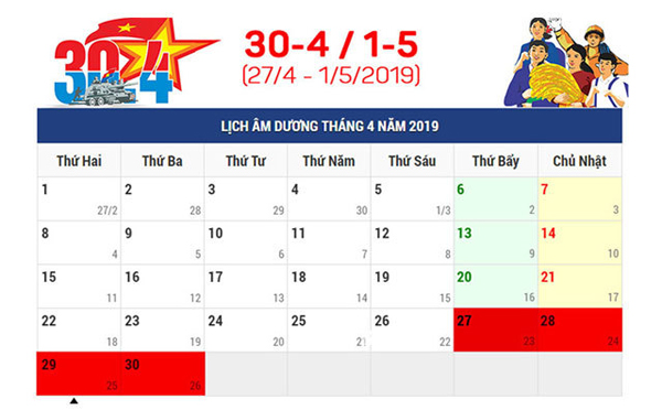 Tiền thưởng dịp 30/4, 1/5 năm nay như thế nào?
