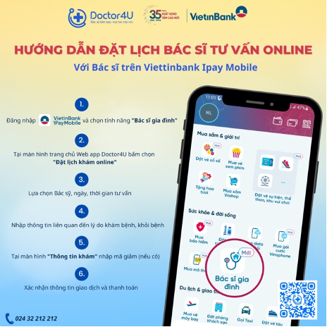 Cùng Vietinbank và Doctor4U chăm sóc sức khoẻ gia đình Việt