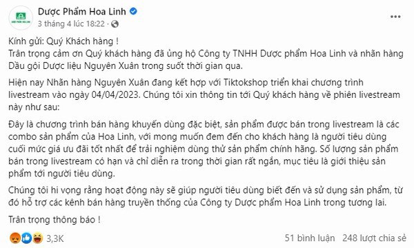 Dược phẩm Hoa Linh và bài học truyền thông cho các thương hiệu