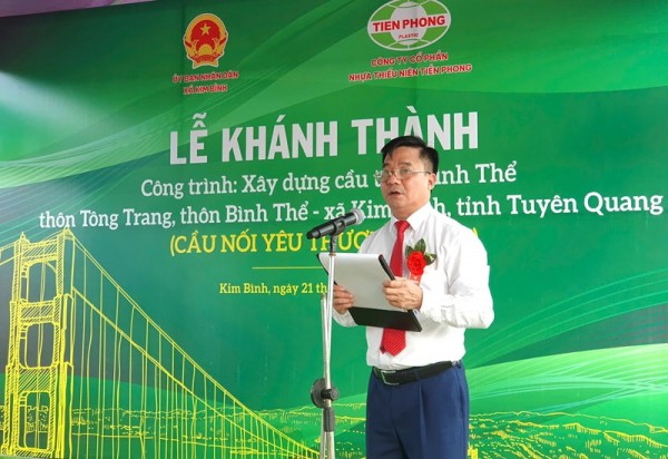 Nhựa Tiền Phong khánh thành “Cầu nối yêu thương” số 119 tại Tuyên Quang Nhựa Tiền Phong khánh thành “Cầu nối yêu thương” số 119 tại Tuyên Quang