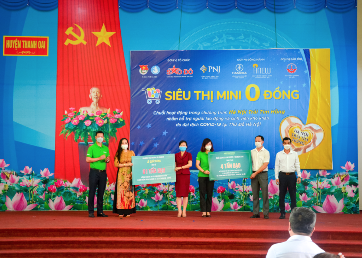 Quỹ Alphanam Green Foundation vận hành Siêu thị mini 0 đồng tại huyện Thanh Oai