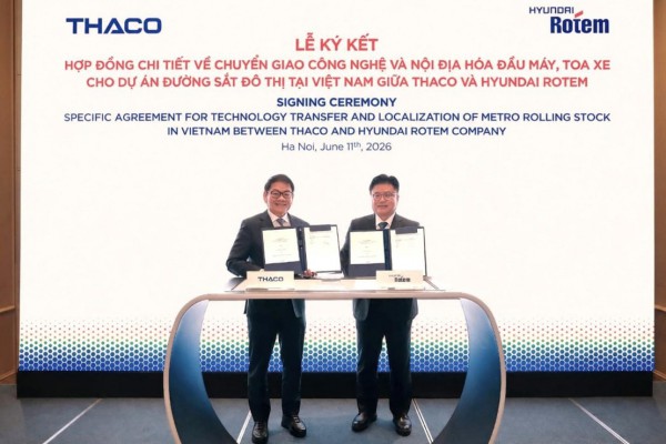 THACO và Hyundai Rotem đẩy mạnh hợp tác chuyển giao công nghệ và nội địa hóa sản xuất đầu máy toa xe metro tại Việt Nam
