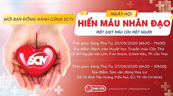 Truyền hình cáp SCTV tổ chức Ngày hội hiến máu nhân đạo năm 2020