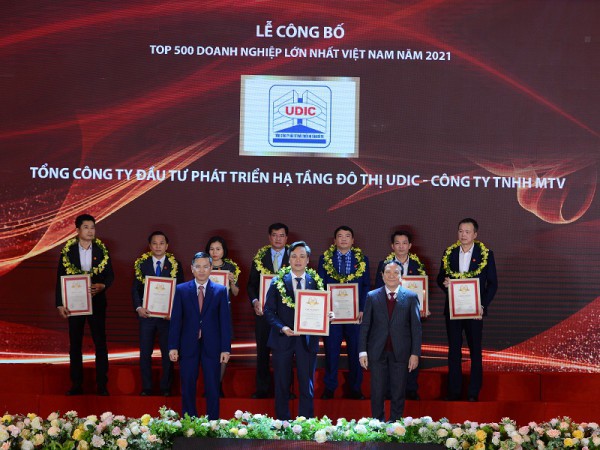 UDIC được xếp hạng top 500 Doanh nghiệp lớn nhất Việt Nam năm 2021