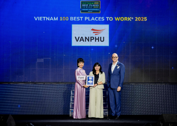 Văn Phú được vinh danh Top 100 nơi làm việc tốt nhất Việt Nam 2025 Văn Phú được vinh danh Top 100 nơi làm việc tốt nhất Việt Nam 2025