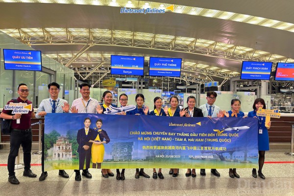 Vietravel Airlines có chuyến bay thẳng đầu tiên từ Hà Nội tới Trung Quốc