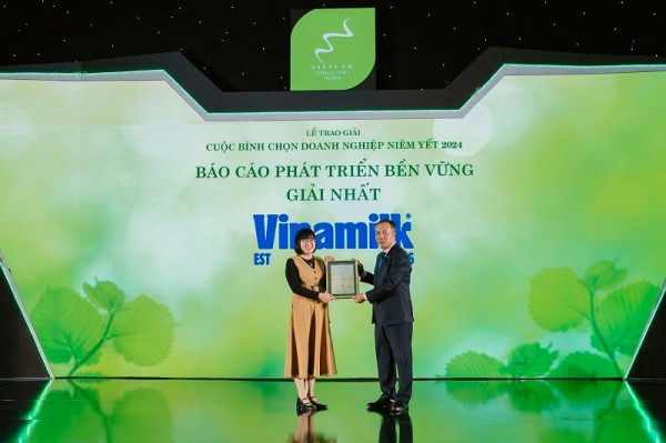 Vinamilk đạt giải cao nhất về các phát triển bền vững và quản trị