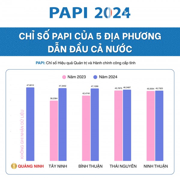 Chỉ số PAPI tỉnh Thái Nguyên năm 2024 tiếp tục nằm trong nhóm cao nhất cả nước