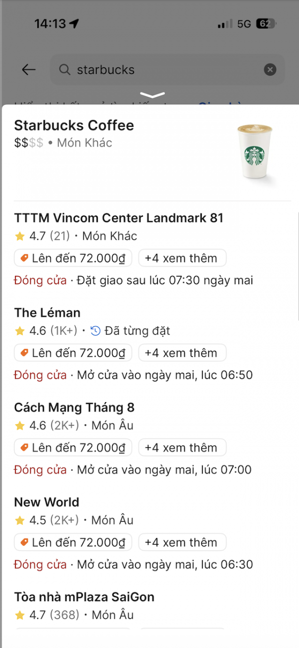 Choáng: Starbucks Việt Nam bất ngờ giá 0 đồng trên ứng dụng, đơn hàng tăng đột biến Choáng: Starbucks Việt Nam bất ngờ giá 0 đồng trên ứng dụng, đơn hàng tăng đột biến