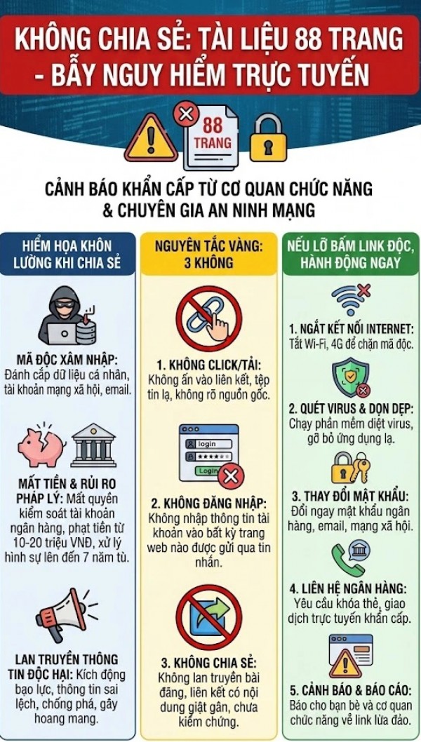 Lan truyền 'tài liệu 88 trang', có thể bị xử lý hình sự?