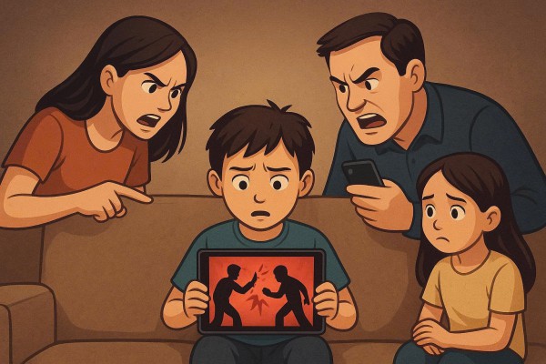 Ép con xem cảnh bạo lực, livestream 'dằn mặt' vợ chồng: Phạt tới 20 triệu đồng Ép con xem cảnh bạo lực, livestream 'dằn mặt' vợ chồng: Phạt tới 20 triệu đồng