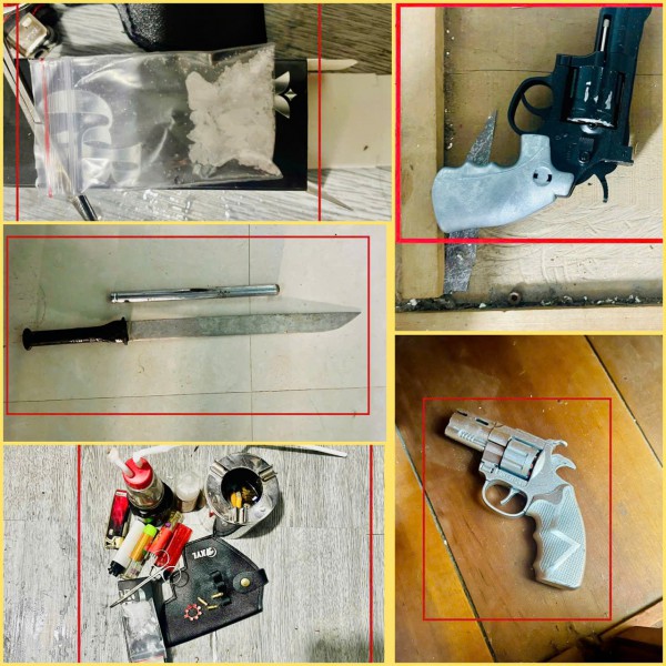 Bắt quả tang nhóm người sử dụng ma túy, thu giữ 2 vật giống súng Bắt quả tang nhóm người sử dụng ma túy, thu giữ 2 vật giống súng