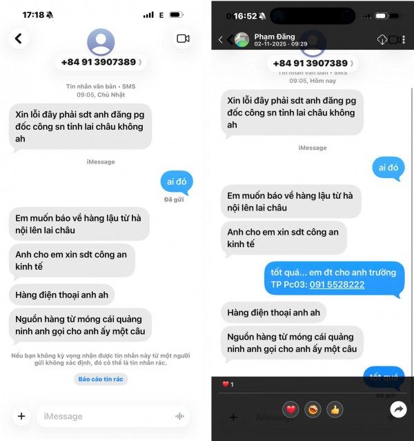 Gửi tin nhắn 'báo hàng lậu' cho phó giám đốc công an tỉnh, 'siêu lừa' sa lưới Gửi tin nhắn 'báo hàng lậu' cho phó giám đốc công an tỉnh, 'siêu lừa' sa lưới