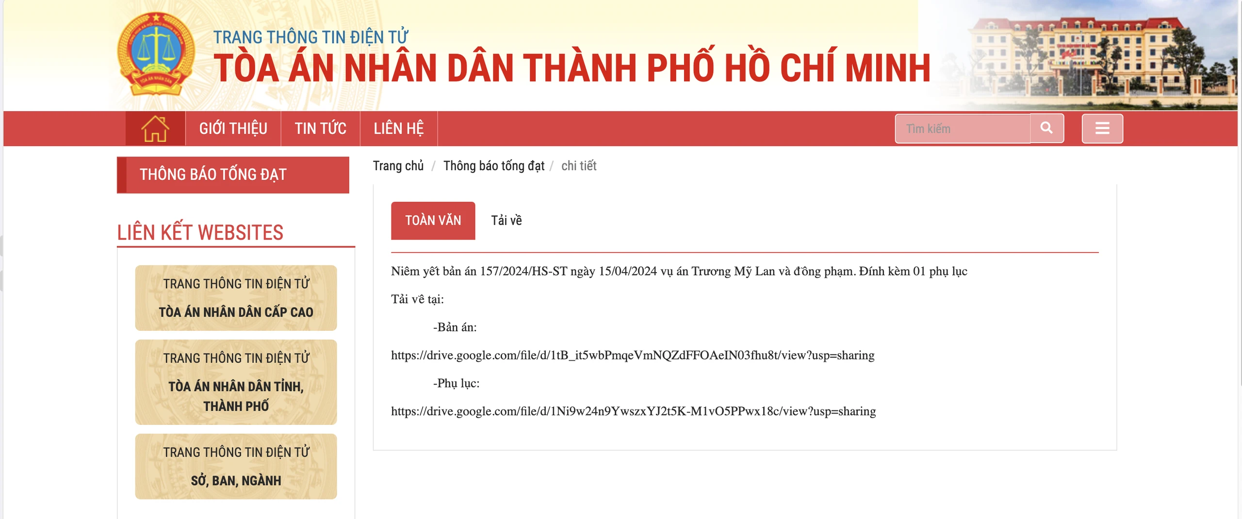 TAND TP.HCM công bố bản án Trương Mỹ Lan và đồng phạm