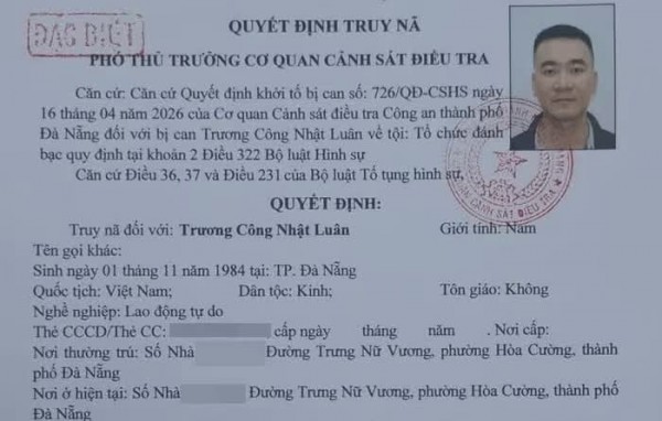 Truy nã 'ông trùm' đường dây cá độ bóng đá hơn 350 tỉ đồng Truy nã 'ông trùm' đường dây cá độ bóng đá hơn 350 tỉ đồng