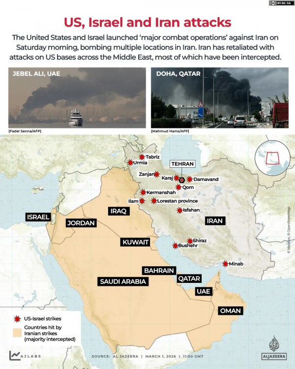 Căng thẳng lan rộng, nhiều nơi ở Trung Đông bị tấn công