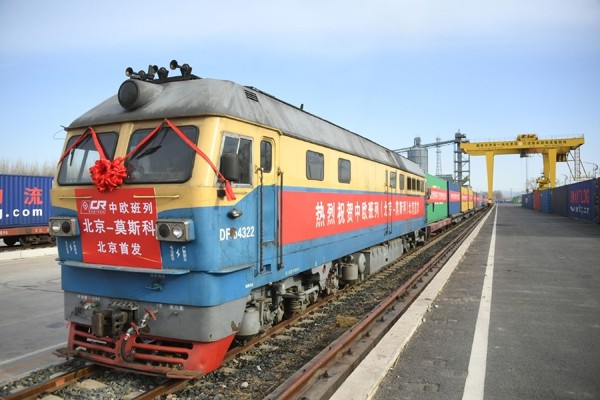 Chuyến tàu chở hàng Trung Quốc-châu Âu đầu tiên của Bắc Kinh khởi hành tới Moscow
