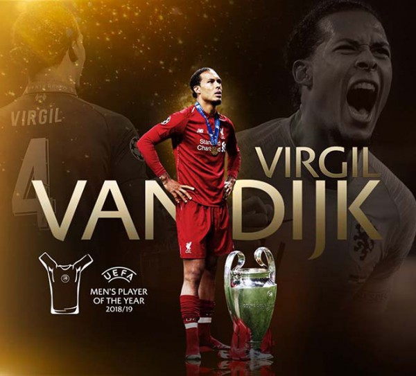 Cầu thủ xuất sắc nhất châu Âu: Van Dijk đánh bại Messi & Ronaldo, đi vào lịch sử