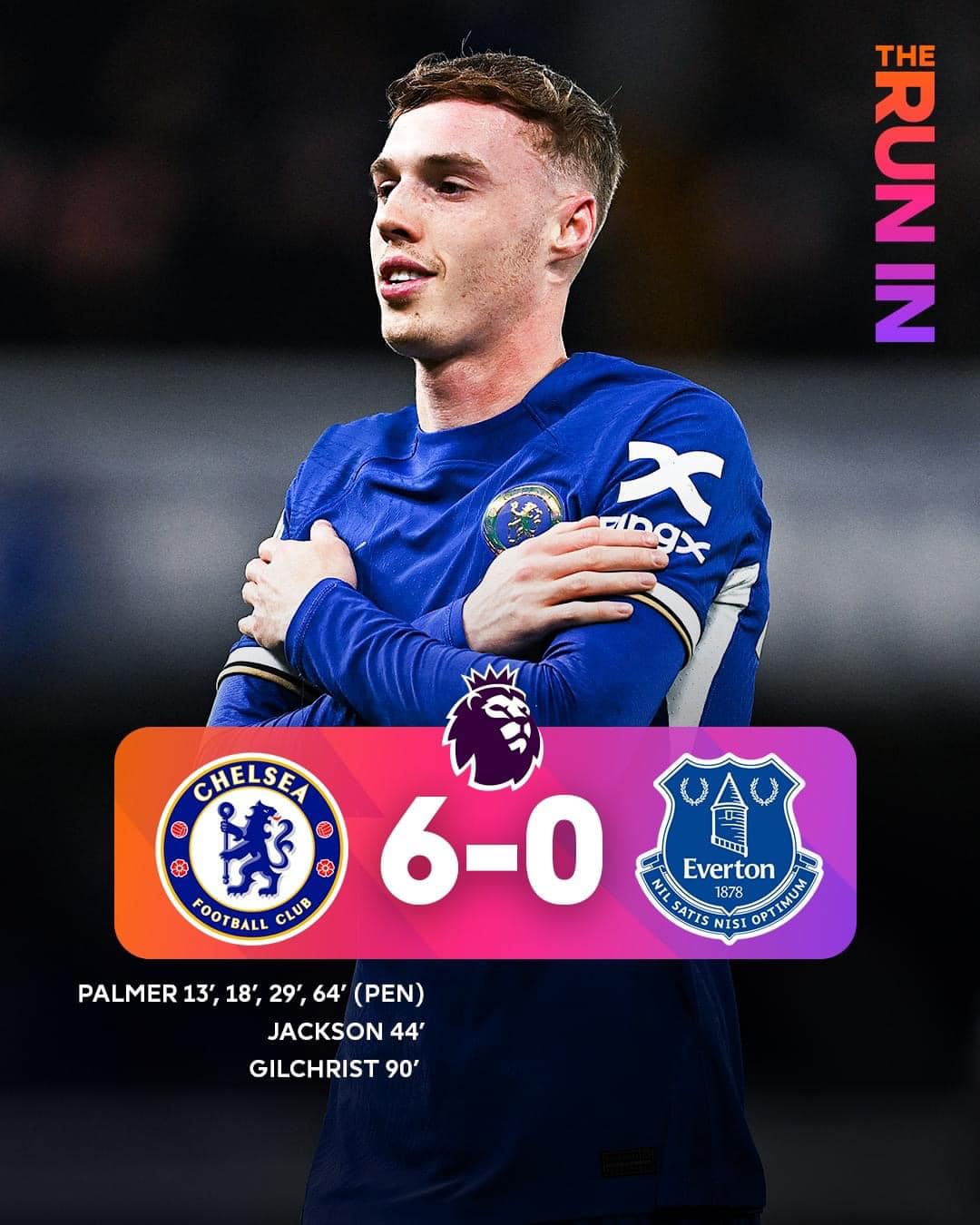 Cole Palmer ghi 4 bàn, Chelsea thắng đậm Everton