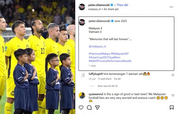 Gần đến thời điểm FAM nhận án chính thức từ FIFA, HLV Malaysia bỗng hoài niệm trận Việt Nam