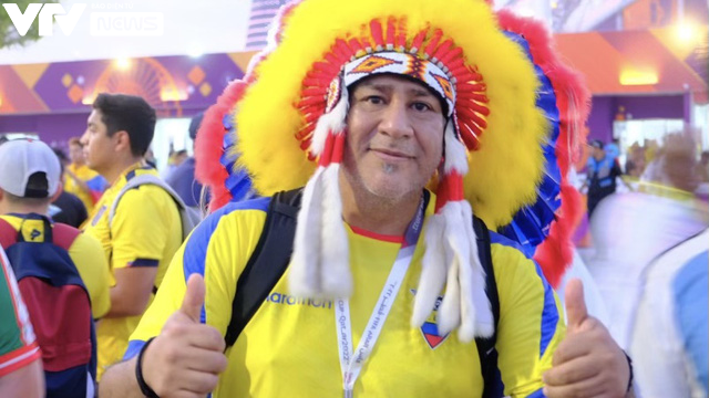 Người hâm mộ Nam Mỹ "góp lửa" cổ vũ Ecuador tại World Cup 2022