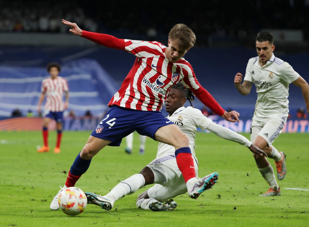 Real đánh bại Atletico trong trận derby Madrid tại tứ kết Cúp Nhà vua