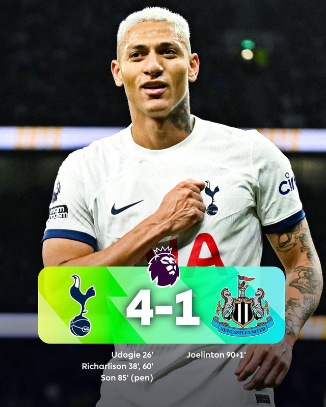 Tottenham ngắt mạch trận thất vọng bằng chiến thắng ấn tượng trước Newcastle