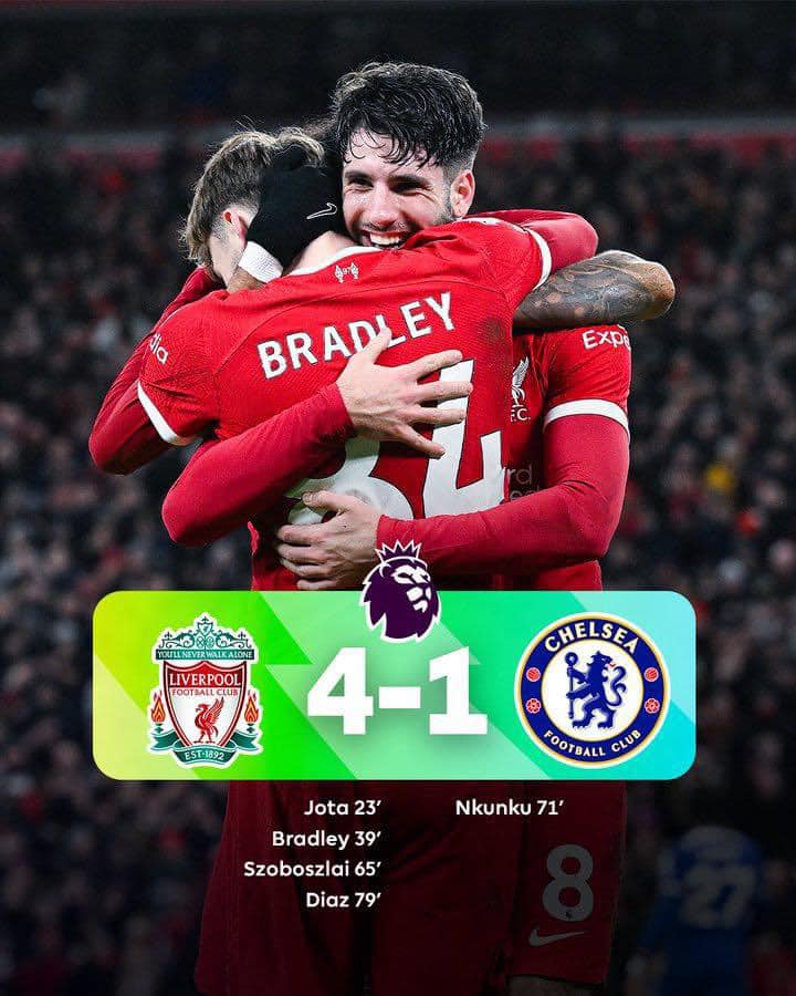 Vòng 22 Ngoại hạng Anh - Liverpool thắng áp đảo Chelsea