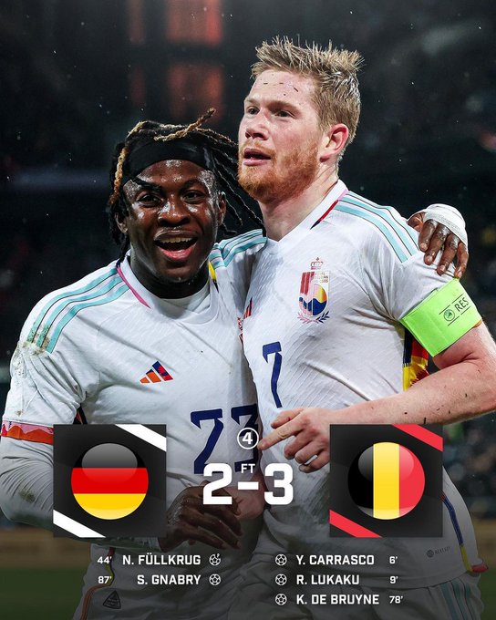 ĐT Tây Ban Nha bất ngờ bại trận, Bỉ thắng kịch tính Đức trên sân khách