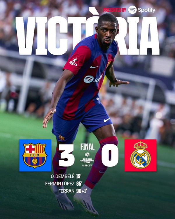 Barcelona đại thắng Real Madrid trong trận El Clasico trên đất Mĩ