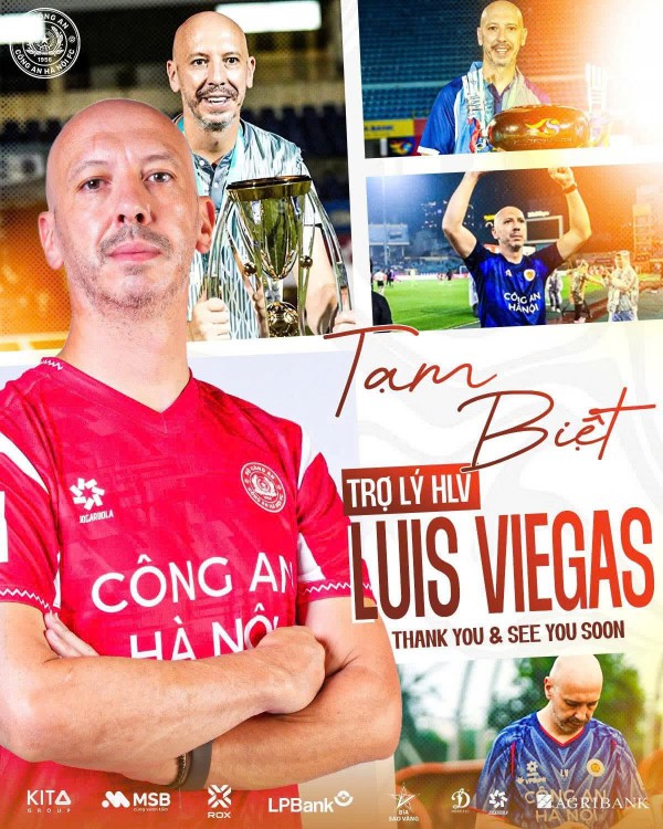 CLB CAHN bất ngờ chia tay trợ lý ‘ồn ào’ nhất V-League Luis Vegas