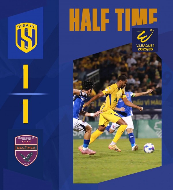 Cú sốc trên sân Vinh: SLNA thắng kịch tính Becamex TP.HCM, chấm dứt chuỗi trận đau buồn Cú sốc trên sân Vinh: SLNA thắng kịch tính Becamex TP.HCM, chấm dứt chuỗi trận đau buồn