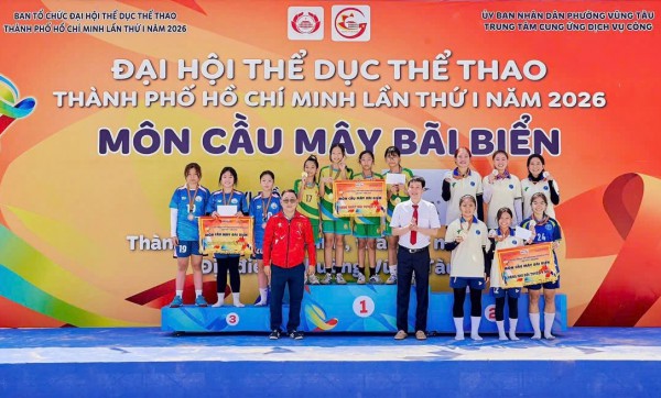 Hấp dẫn tranh tài môn cầu mây bãi biển Đại hội TDTT TP.HCM 2026
