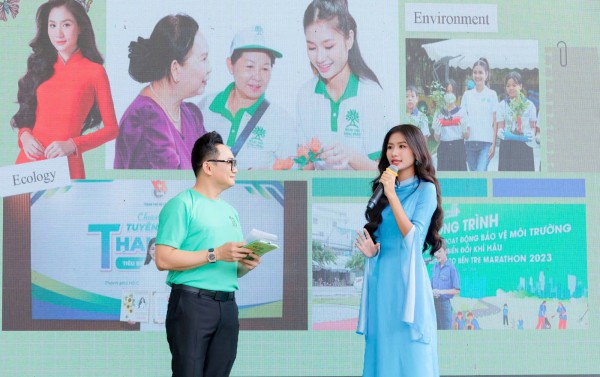 Hoa hậu Thanh Hà mang thông điệp hòa bình - môi trường đến 'đất lửa' Quảng Trị