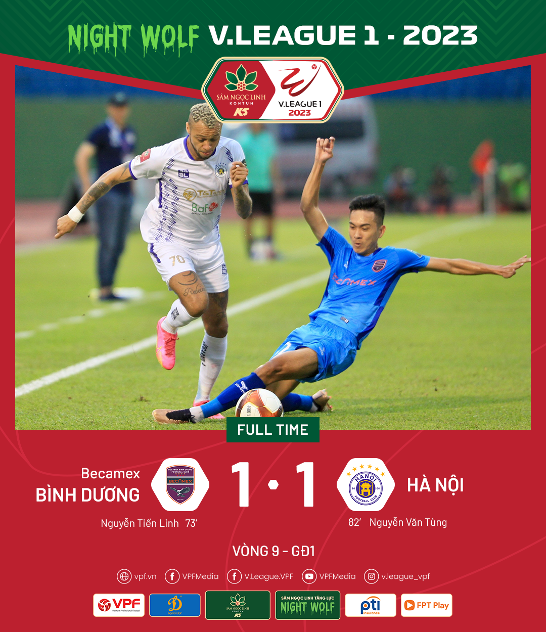 Kết quả vòng 9 V.League 2023, ngày 27/5: Hồng Lĩnh Hà Tĩnh thắng nghẹt thở