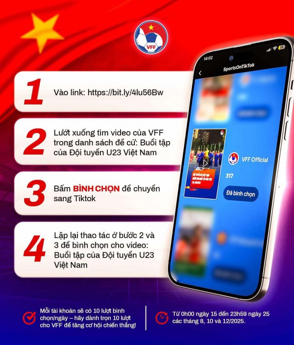 Khoảnh khắc đẹp của U.23 Việt Nam lọt tốp video thể thao nổi bật của TikTok Khoảnh khắc đẹp của U.23 Việt Nam lọt tốp video thể thao nổi bật của TikTok