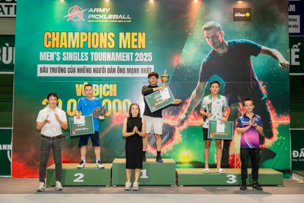Kịch tính giải pickleball Champions Men 2025 tại Khánh Hòa