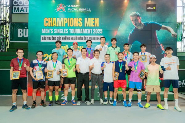 Kịch tính giải pickleball Champions Men 2025 tại Khánh Hòa