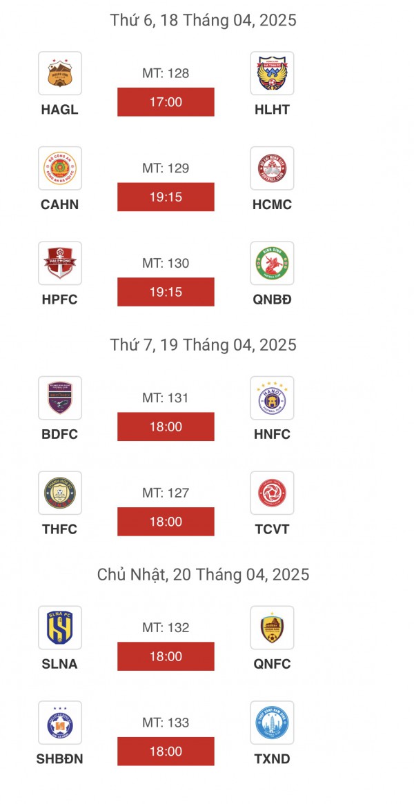 Lịch thi đấu vòng 19 V-League mới nhất: HAGL vượt núi cao, Đà Nẵng cực khó tạo địa chấn