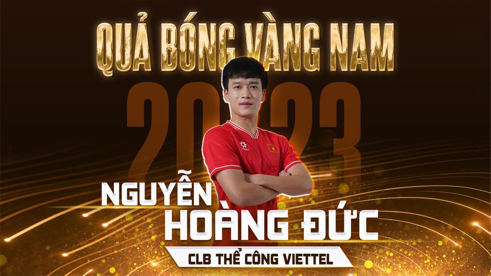 Nguyễn Hoàng Đức, Trần Thị Kim Thanh, Phạm Đức Hoà giành Quả bóng Vàng Việt Nam 2023
