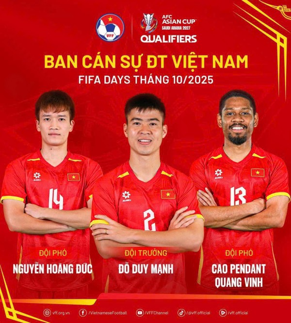 Nóng: Cầu thủ Việt kiều Cao Pendant Quang Vinh làm sếp phó ban cán sự đội tuyển Việt Nam