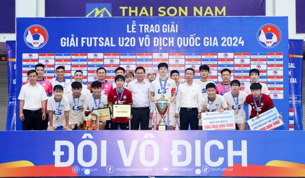 Quật ngã Sài Gòn Titans TP.HCM, Thái Sơn Bắc lên ngôi giải futsal U.20 quốc gia 2024