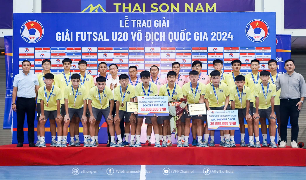 Quật ngã Sài Gòn Titans TP.HCM, Thái Sơn Bắc lên ngôi giải futsal U.20 quốc gia 2024