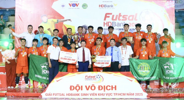 Thắng đậm trận chung kết, đội Trường ĐH Nông lâm TP.HCM vô địch futsal sinh viên Thắng đậm trận chung kết, đội Trường ĐH Nông lâm TP.HCM vô địch futsal sinh viên