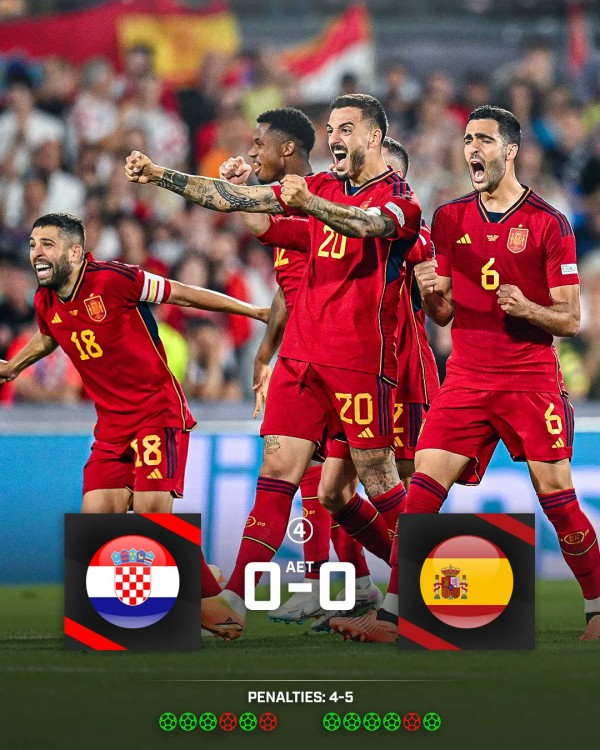 Thắng nghẹt thở Croatia, ĐT Tây Ban Nha vô địch UEFA Nations League