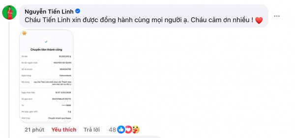 Tiến Linh ghi 'siêu phẩm' trong mắt người hâm mộ: Ủng hộ CLB Thanh Hóa vượt khó