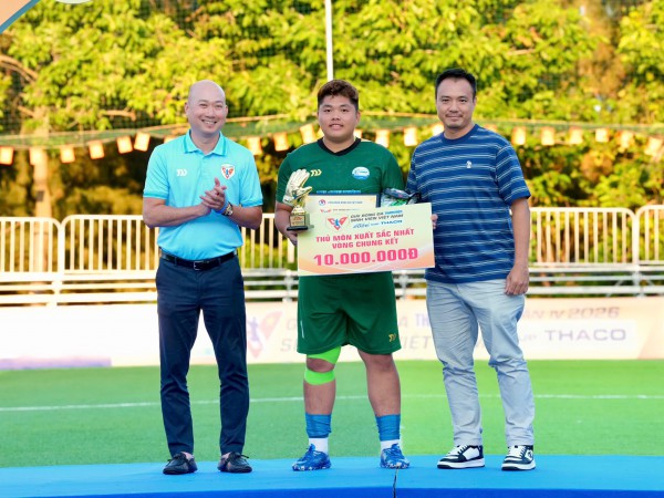 Tiền vệ tài hoa người Hà Tĩnh xuất sắc nhất VCK TNSV THACO cup 2026